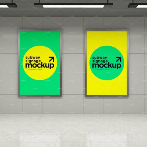 Subway Two Signage Mockup cover image.