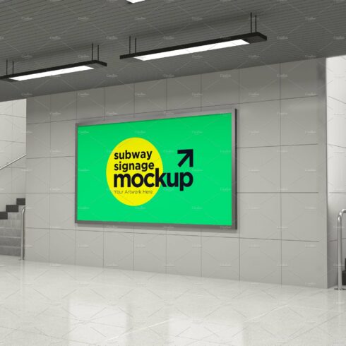 Subway Signage Horizontal Mockup cover image.