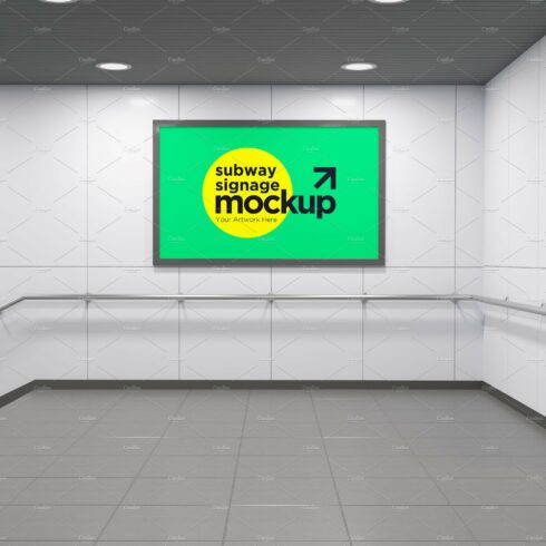 Subway Signage Horizontal Mockup cover image.