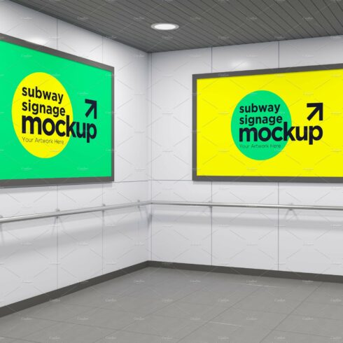 Subway Two Signage Mockup cover image.