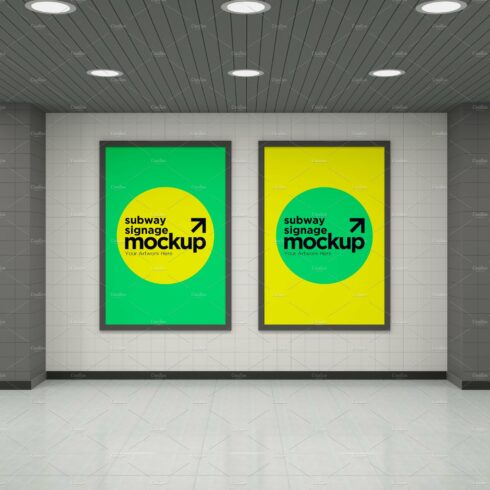 Subway Two Signage Mockup cover image.