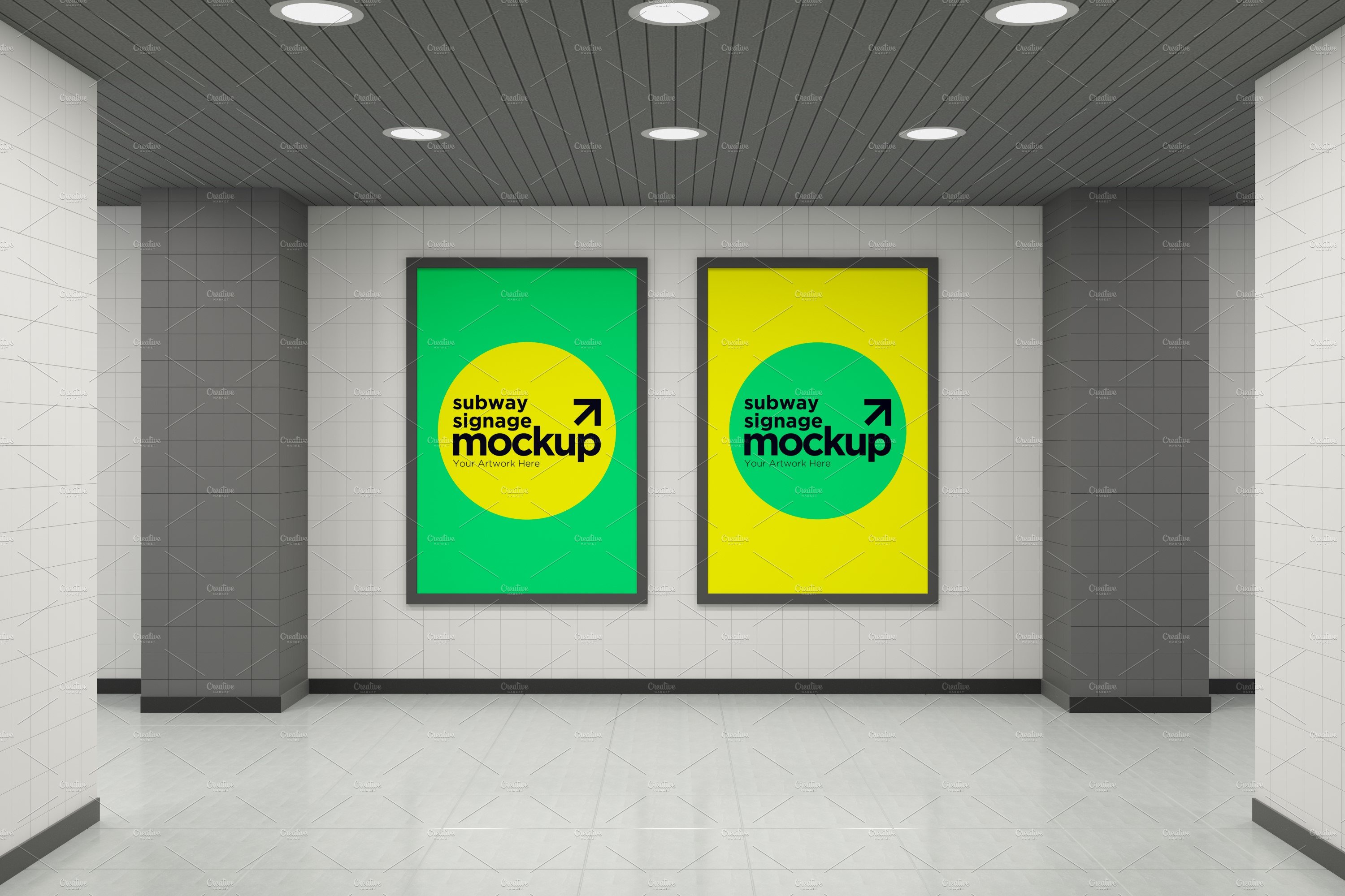 Subway Two Signage Mockup cover image.