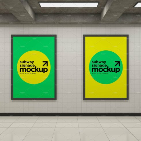 Subway Two Signage Mockup cover image.