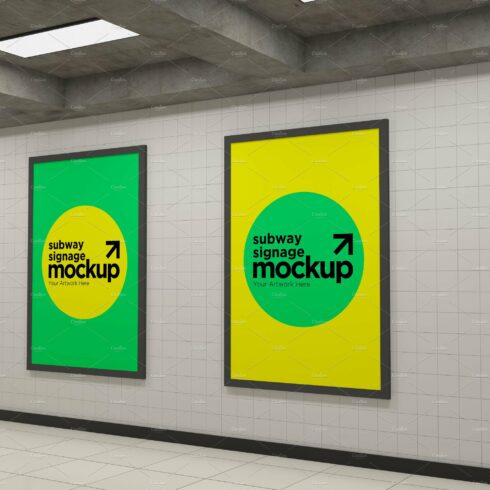 Subway Two Signage Mockup cover image.