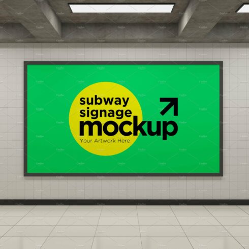 Subway Signage Horizontal Mockup cover image.