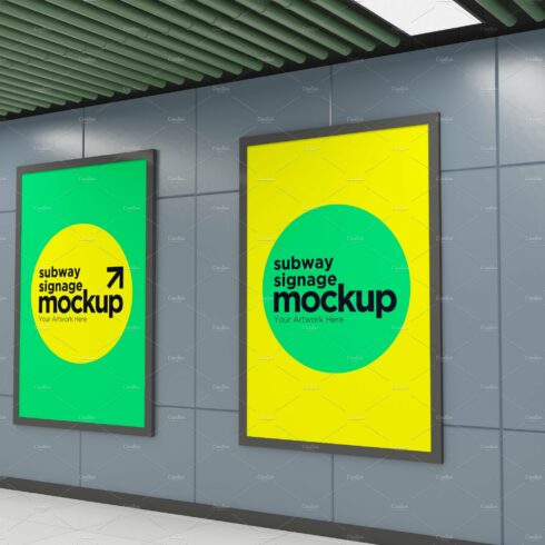 Subway Two Signage Mockup cover image.