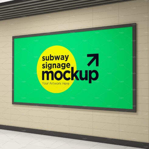 Subway Signage Horizontal Mockup cover image.