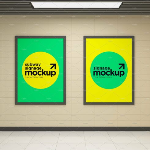 Subway Two Signage Mockup cover image.