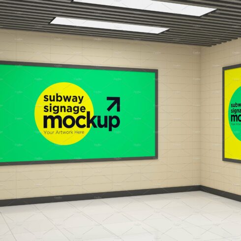 Subway Two Signage Mockup cover image.