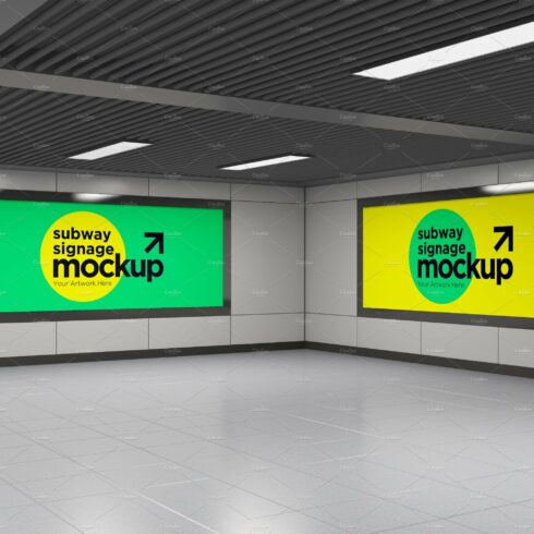 Subway Two Signage Mockup cover image.