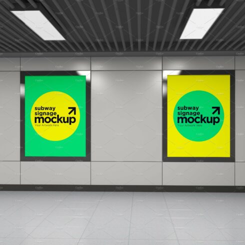 Subway Two Signage Mockup cover image.