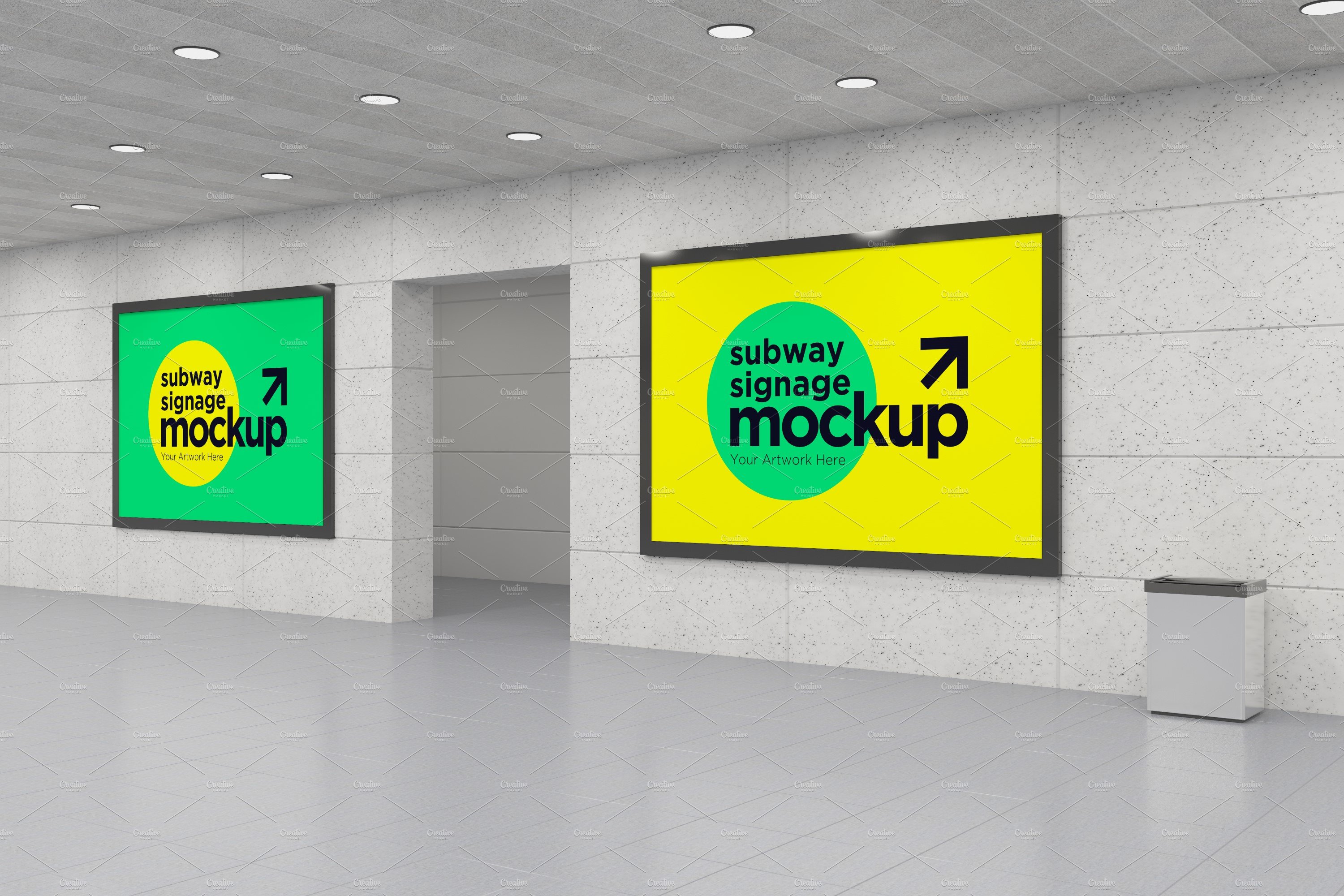 Subway Two Signage Mockup cover image.