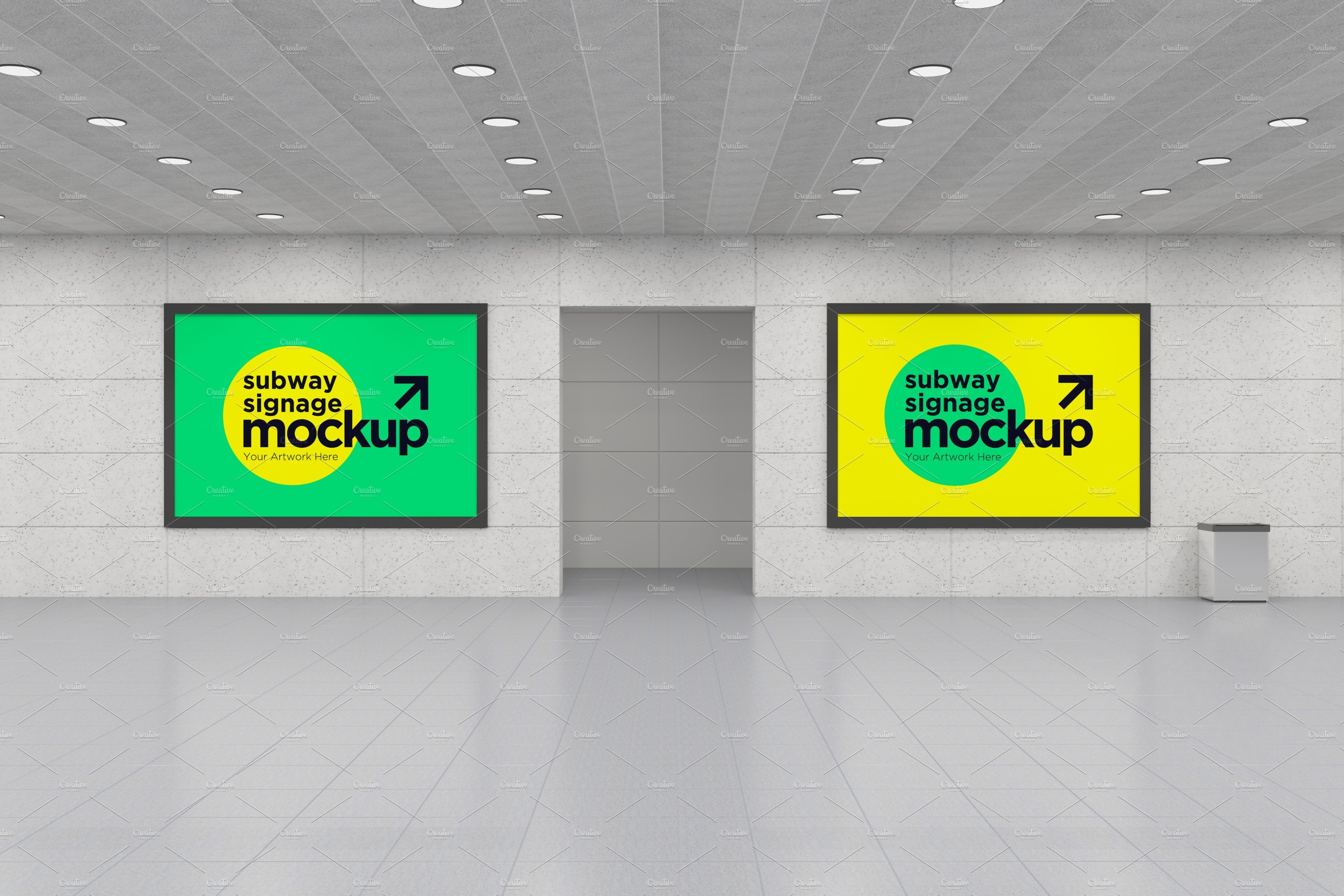 Subway Two Signage Mockup cover image.