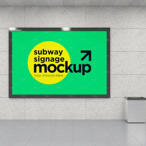 Subway Signage Billboard Mockup cover image.