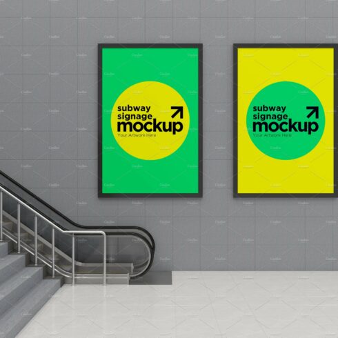 Subway Two Signage Mockup cover image.