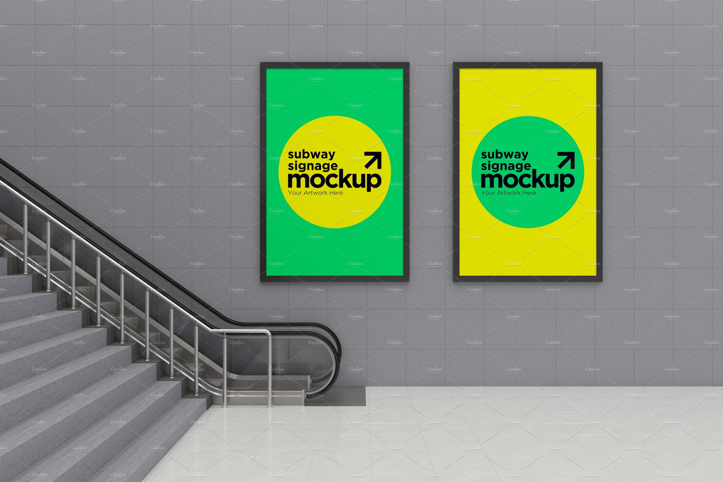 Subway Two Signage Mockup cover image.