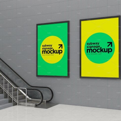 Subway Two Signage Mockup cover image.