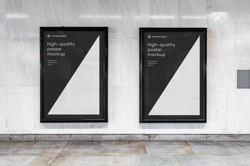 Subway Poster Mockup Bundle Metro – MasterBundles