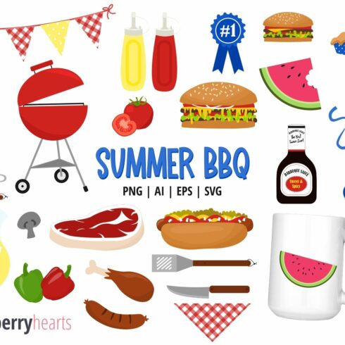 Summer BBQ Clipart cover image.