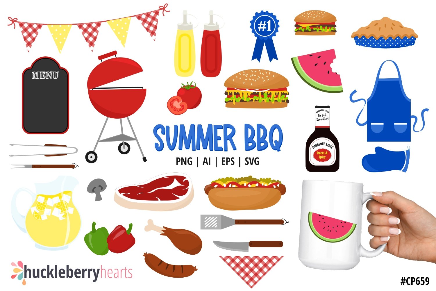 Summer BBQ Clipart cover image.