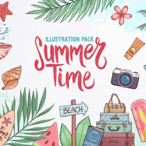 Summer time. Illustration pack. cover image.