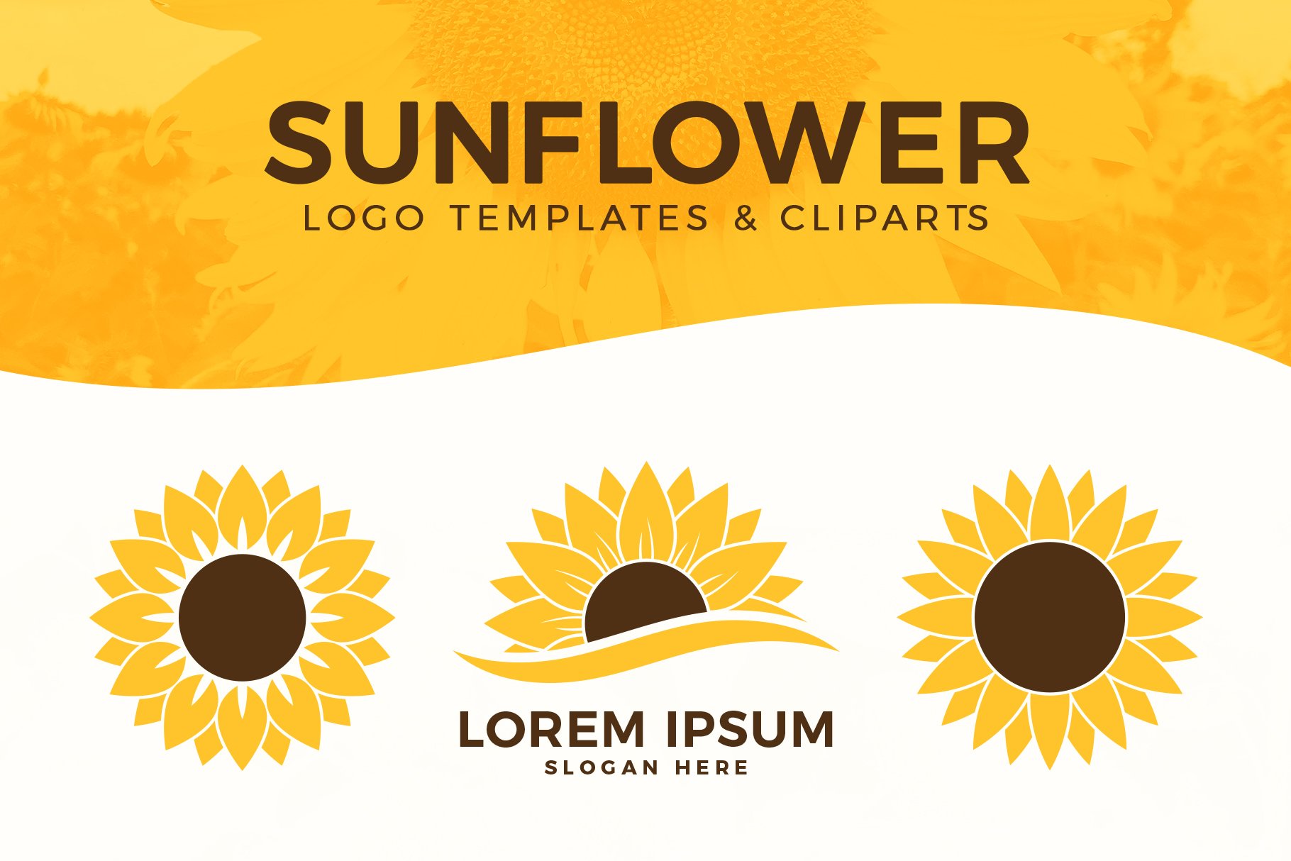 Sunflower Logo Templates & Cliparts cover image.