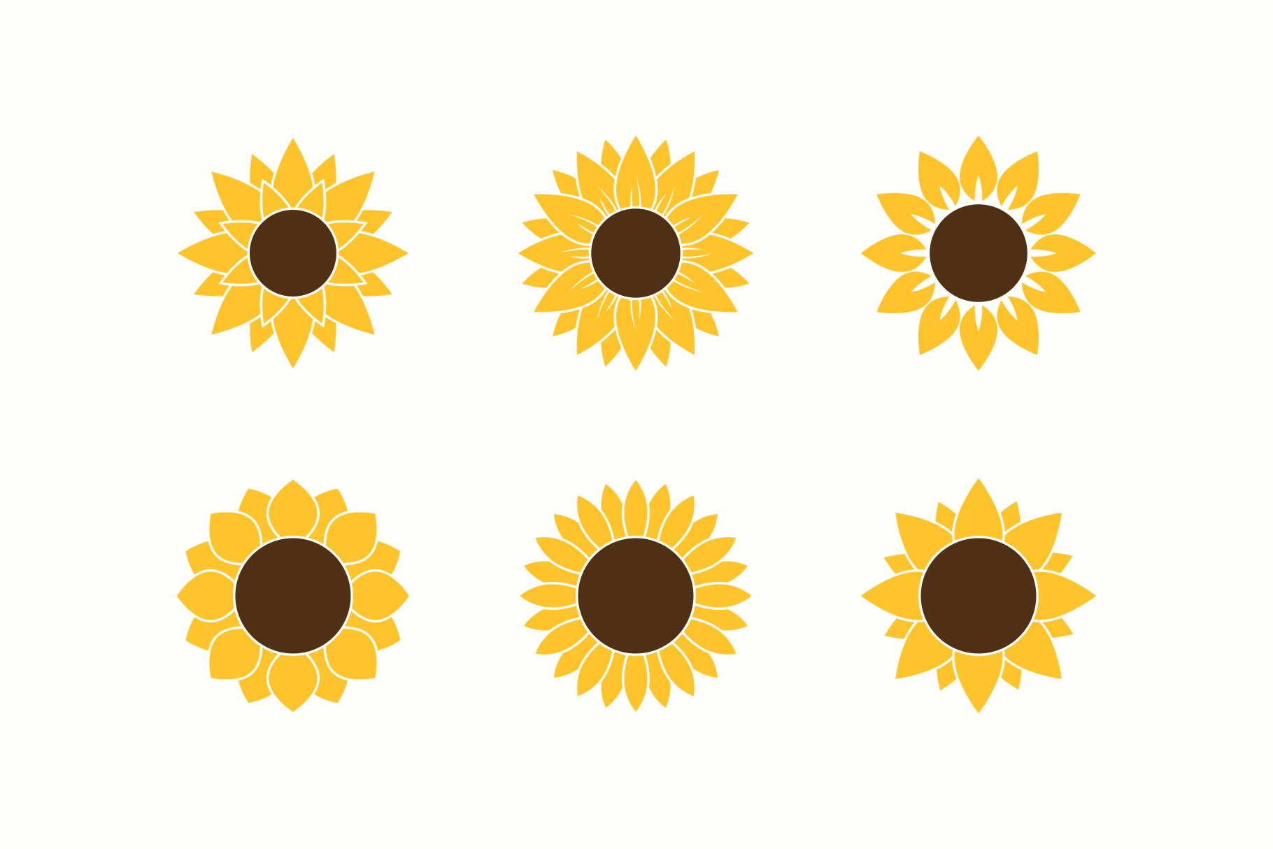 sunflower logo templates svg illustrations 4 218