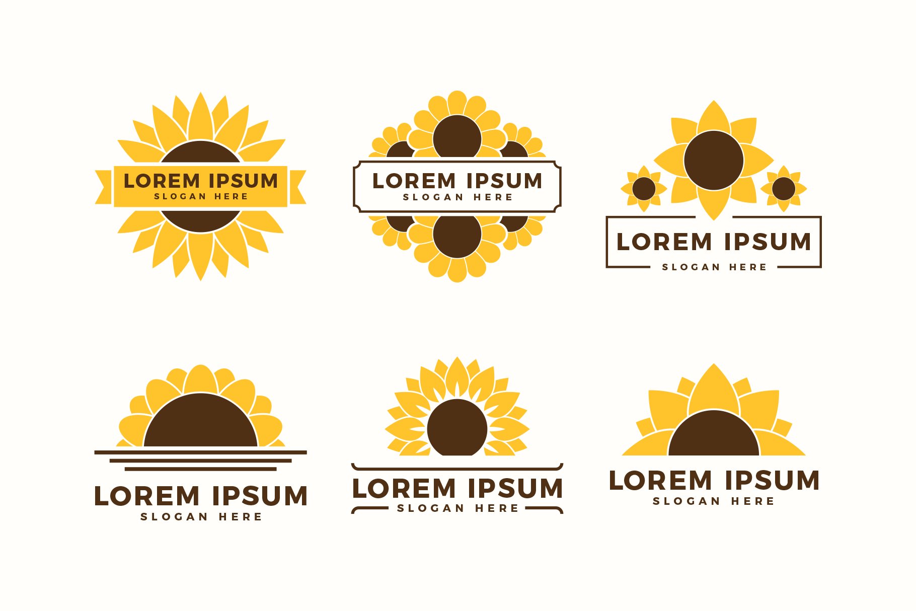 Sunflower Logo Templates & Cliparts preview image.