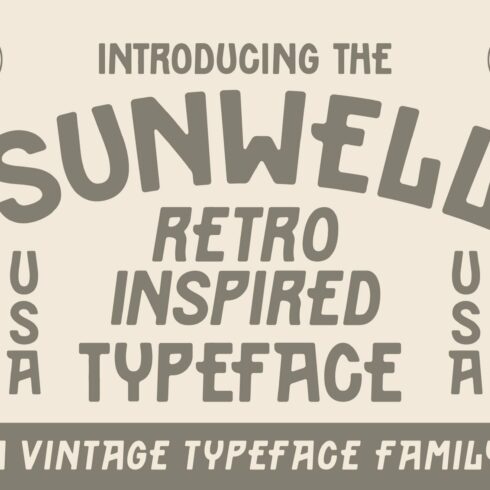 Sunwell Typeface | Vintage Font cover image.