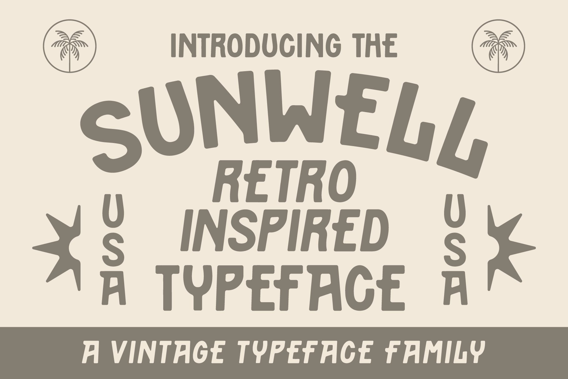 Sunwell Typeface | Vintage Font cover image.