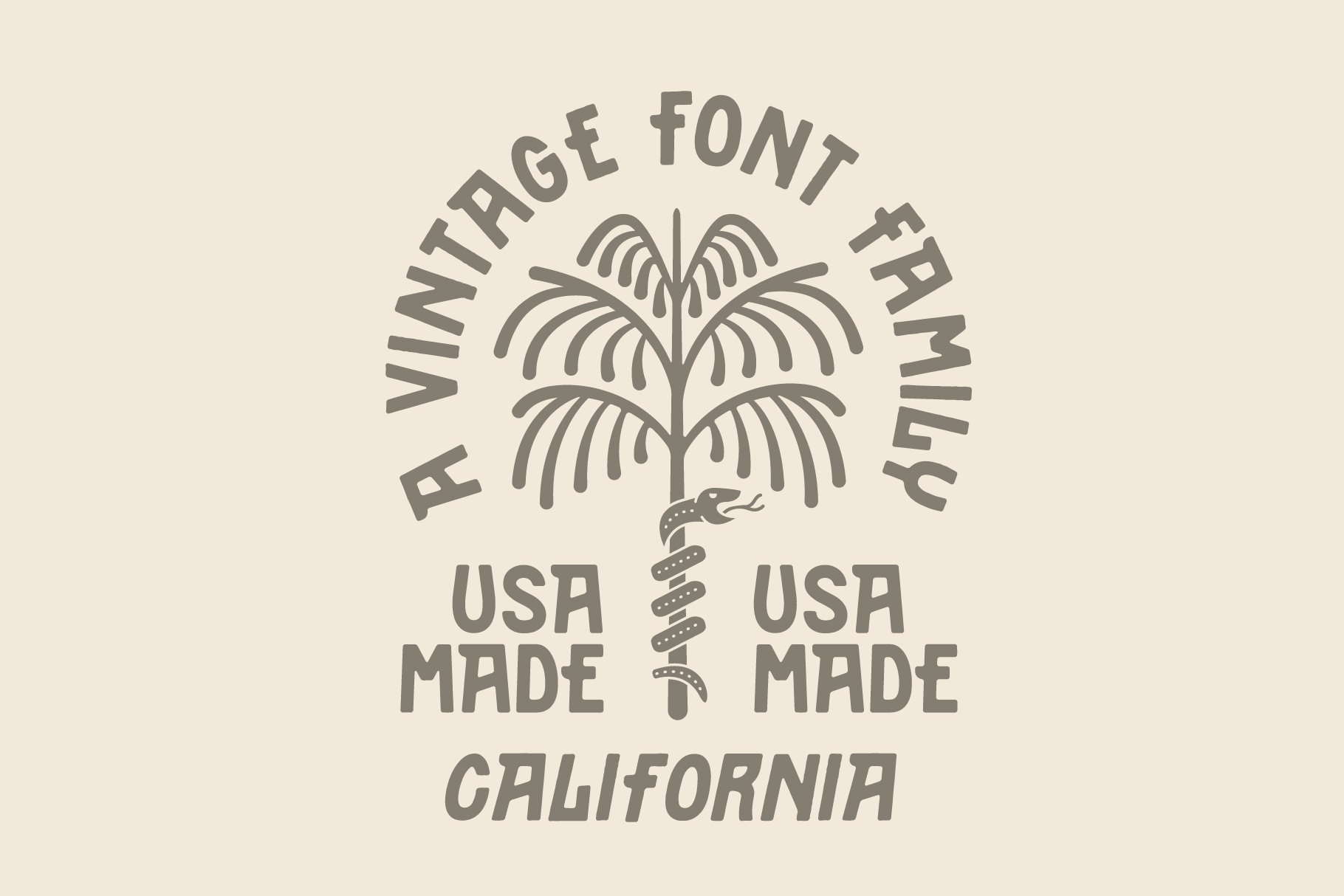 Sunwell Typeface | Vintage Font preview image.