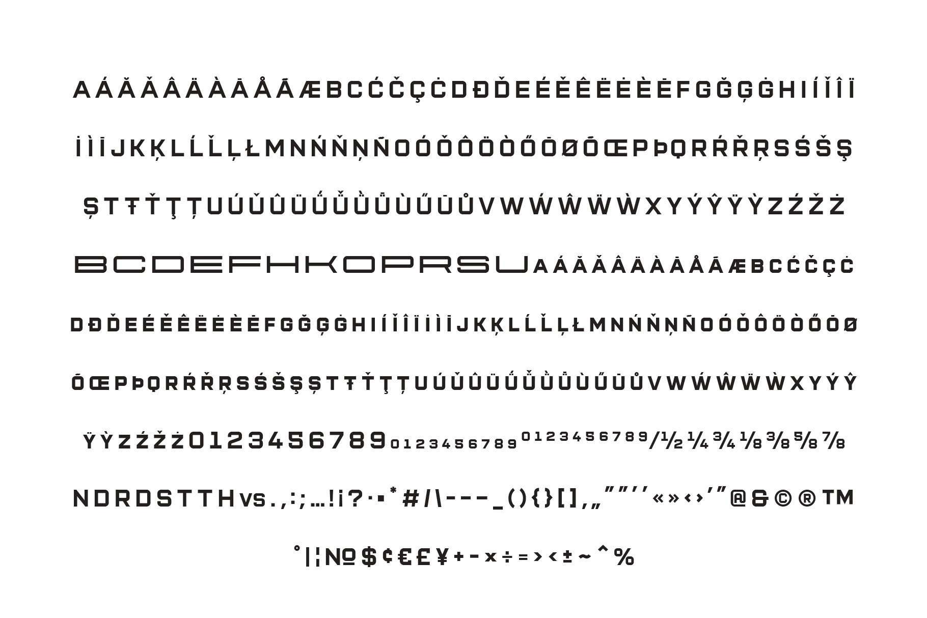 Super League Typeface preview image.