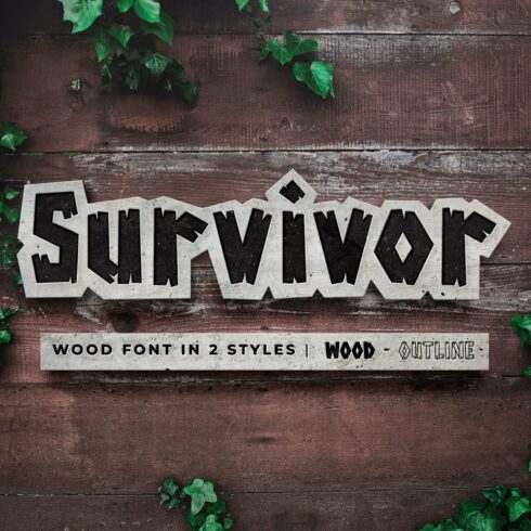 Survivor Wood Font cover image.