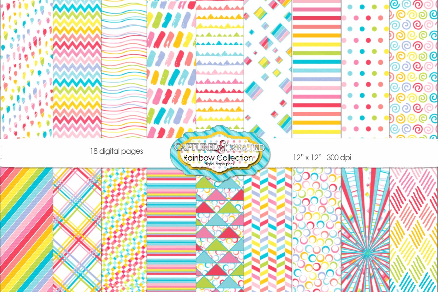 18 Rainbow Collection  Papers cover image.