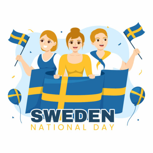 14 Sweden National Day Vector Illustration cover image.