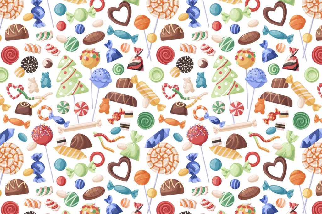 Sweets & candies seamless patterns – MasterBundles