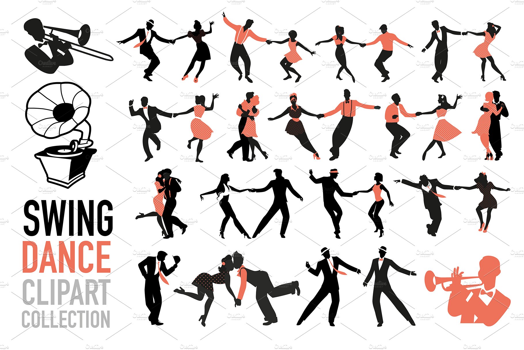 SWING DANCE CLIPART cover image.