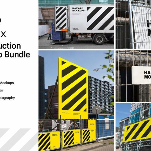 7x Construction Mockup Bundle Vol.1 cover image.