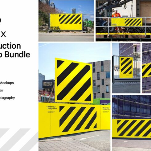 7x Construction Mockup Bundle Vol.2 cover image.