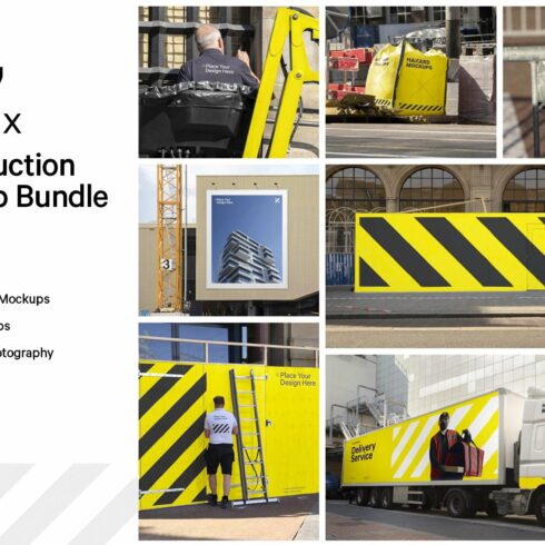 7x Construction Mockup Bundle Vol.3 cover image.