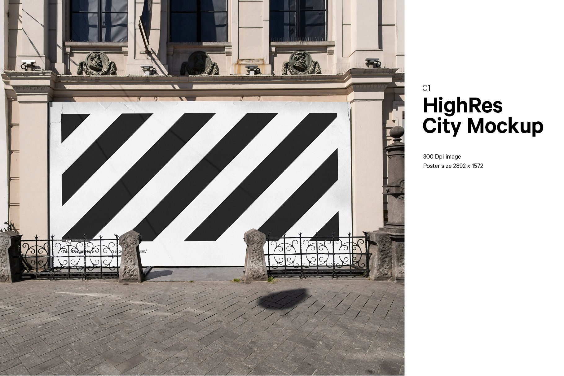 City Retail Shop Facade Mockup cover image.