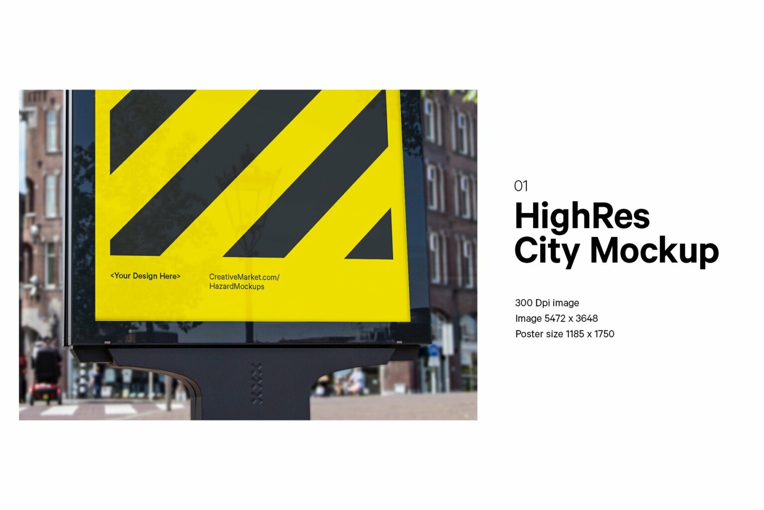 City Light Poster Mockup – MasterBundles