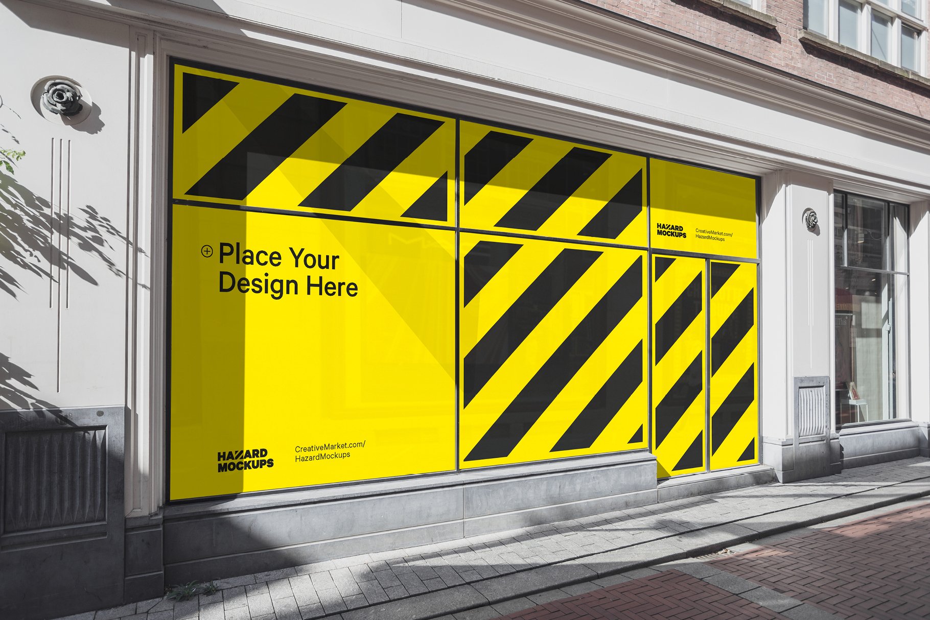 City Retail Shop Facade Mockup cover image.