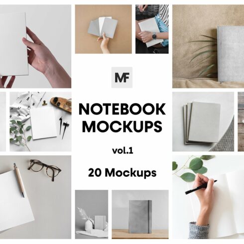 Stationery Notebook Mockups vol.01 cover image.