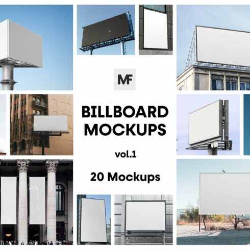 Billboard and Flag Mockups vol.1 cover image.