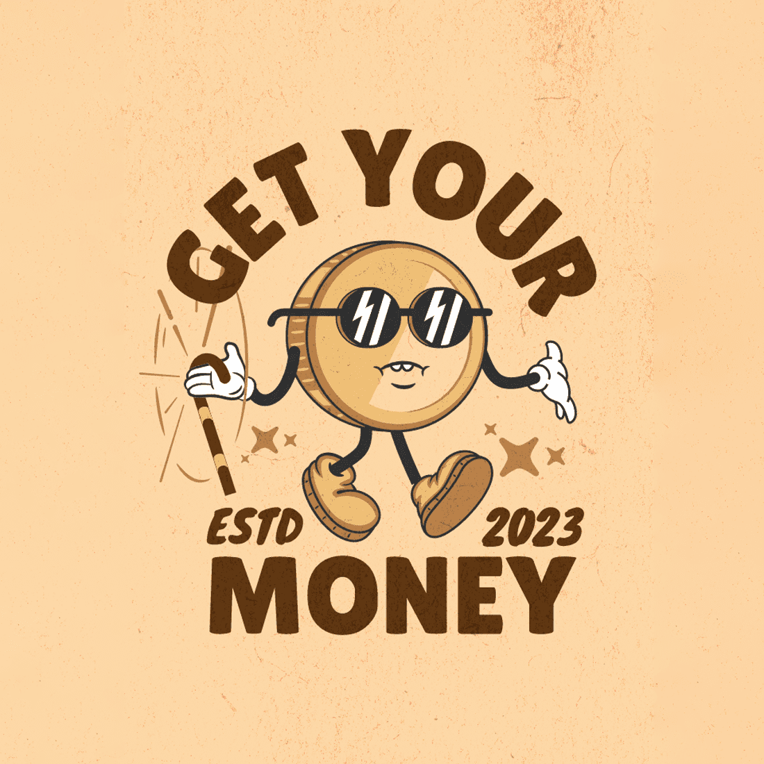 Get Your ESTD 2023 Money - Quotes T-Shirt Design preview image.