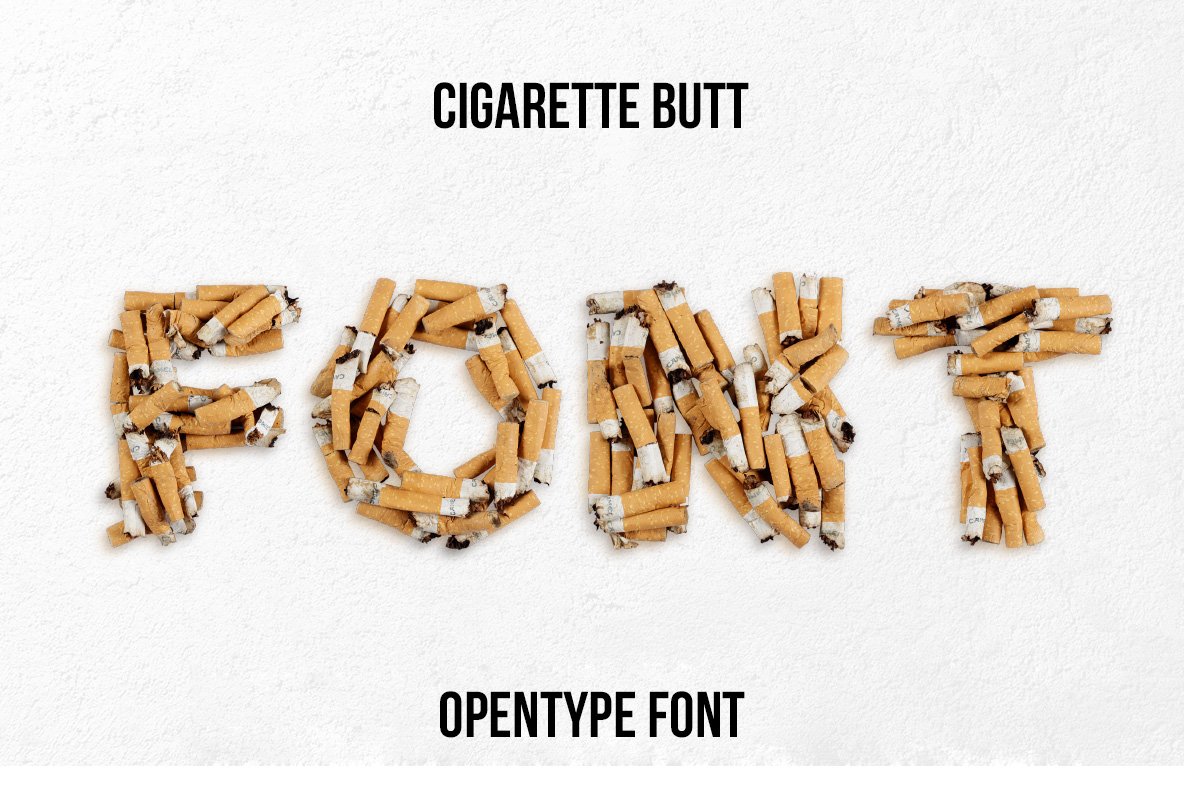 Cigarette Butt Font cover image.
