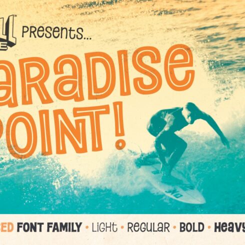Paradise Point Condensed surf font cover image.