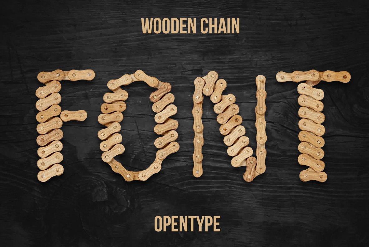Wooden Chain Font cover image.