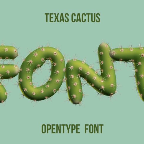 Texas Cactus Font cover image.